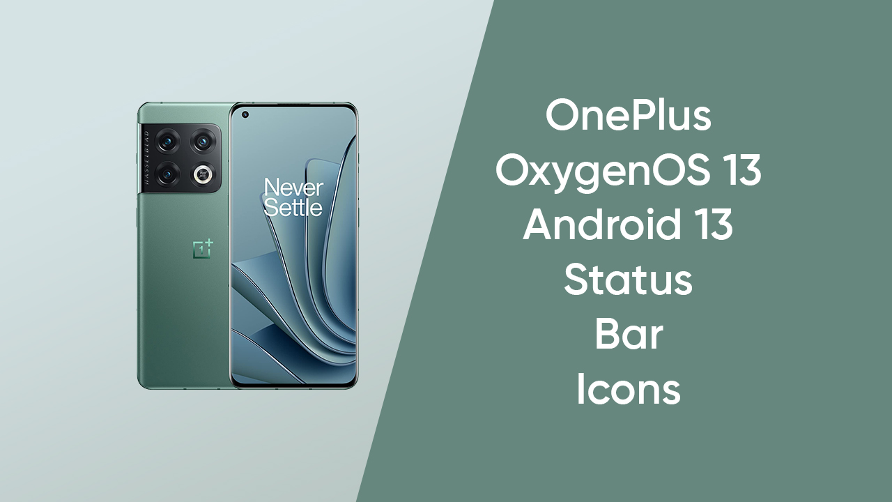 OxygenOS 13 Android 13 status bar icons