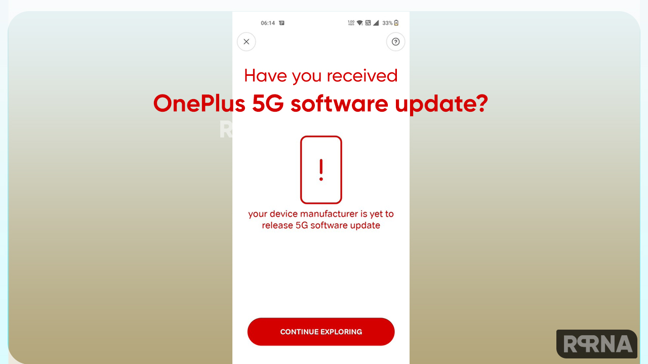 OnePlus 5G System update