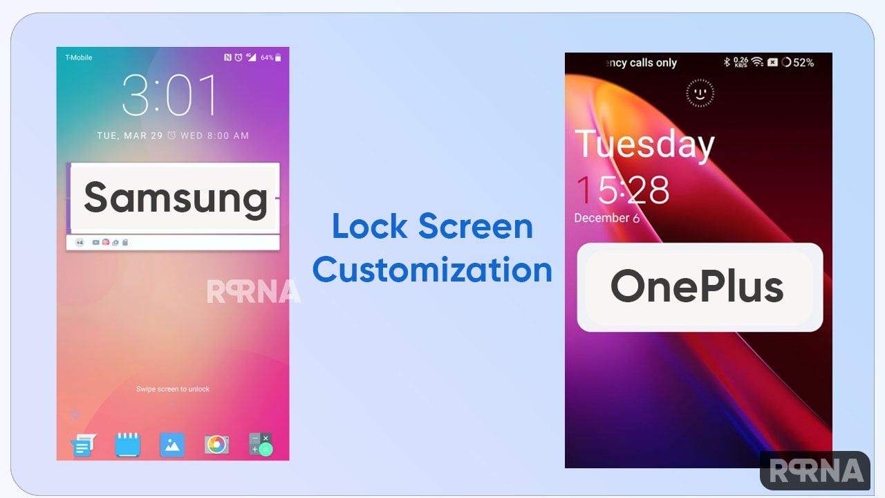 OnePlus vs Samsung: Who has the best lock screen customization