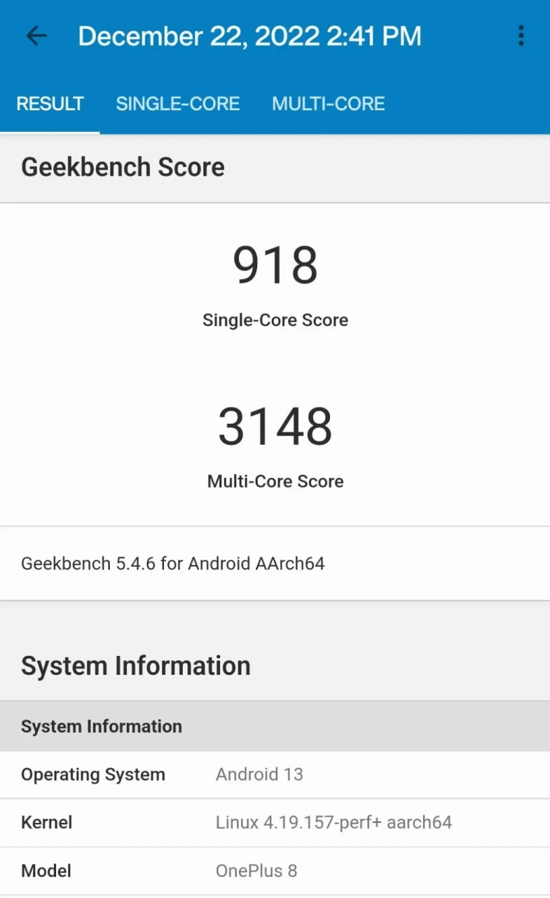 OnePlus 8 series December 2022 update