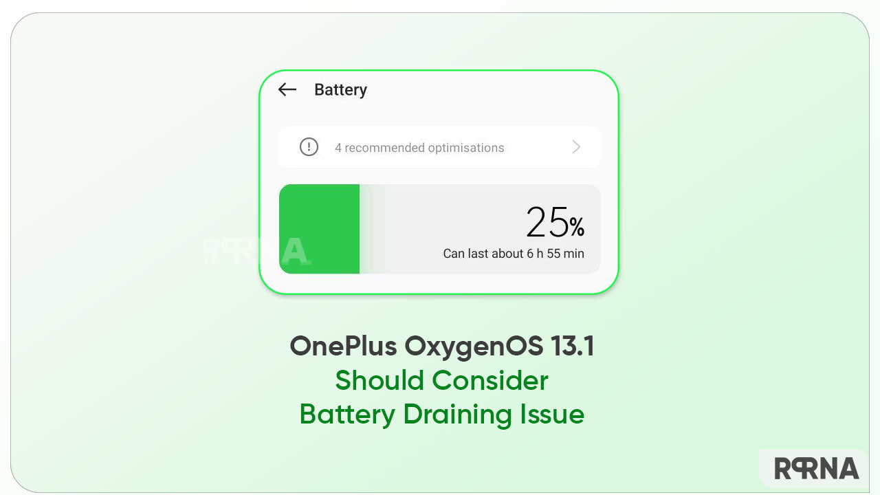 OnePlus OxygenOS 13.1 battery issue