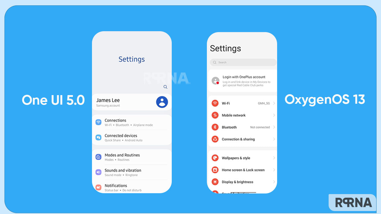OnePlus OxygenOS 13 Settings user interface