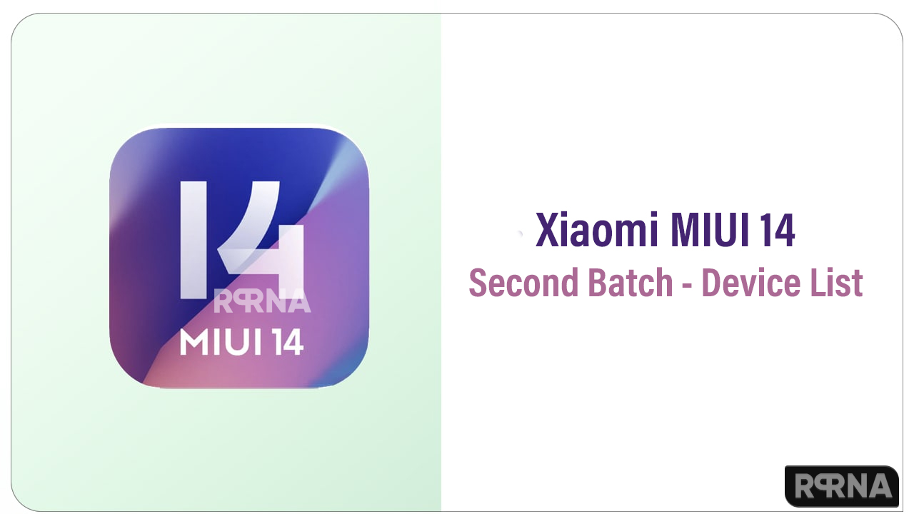 Xiaomi MIUI 14 second batch device list