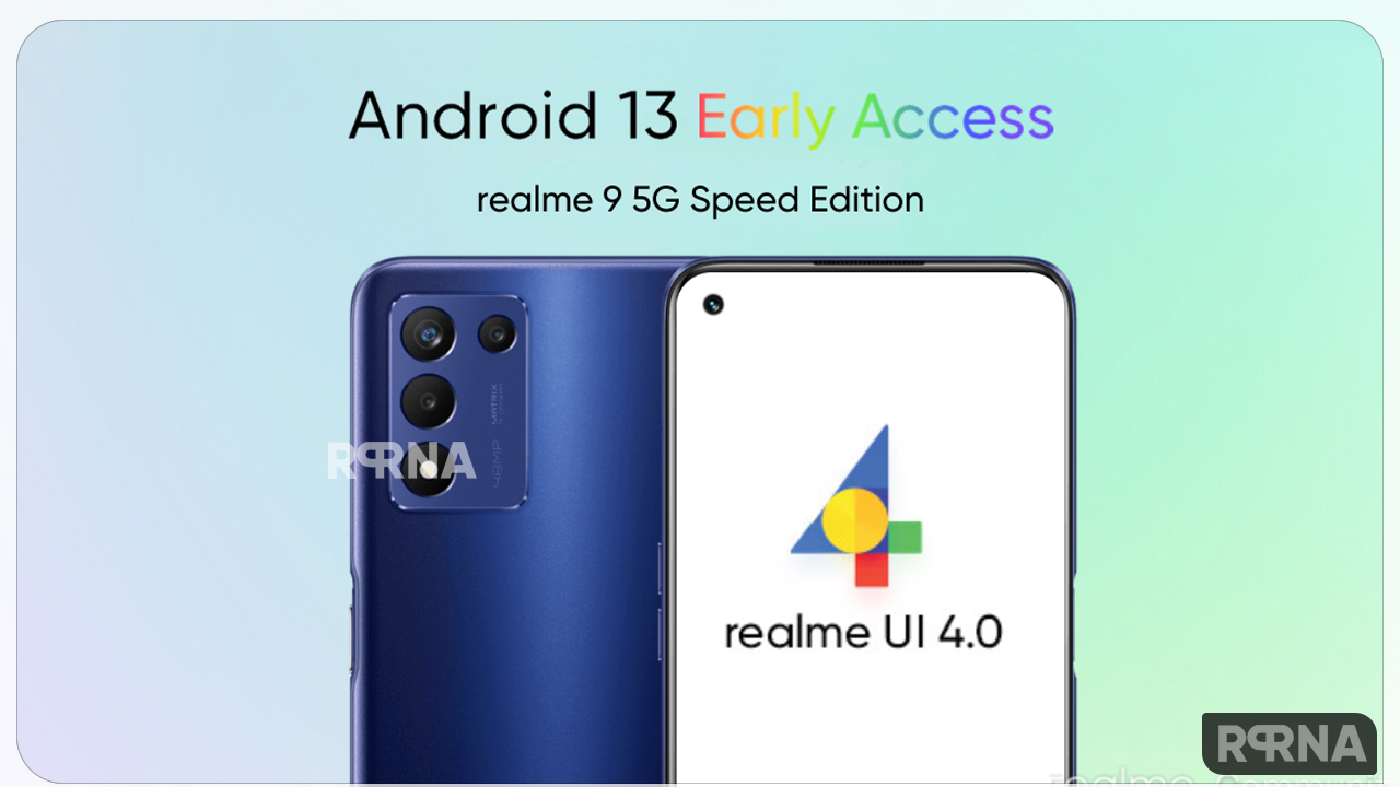 Realme 9 speed edition Android 13