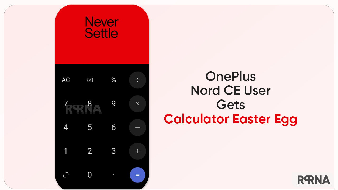 OnePlus Nord CE Calculator Easter Egg