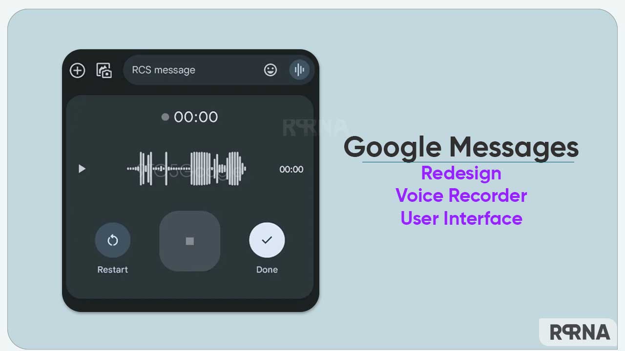 Google Messages Voice recorder interface