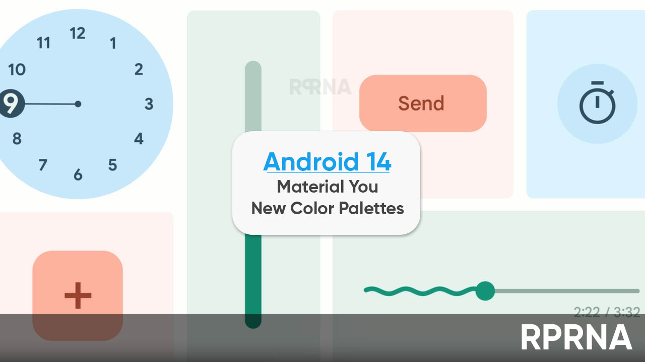 Android 14 Material You color palettes