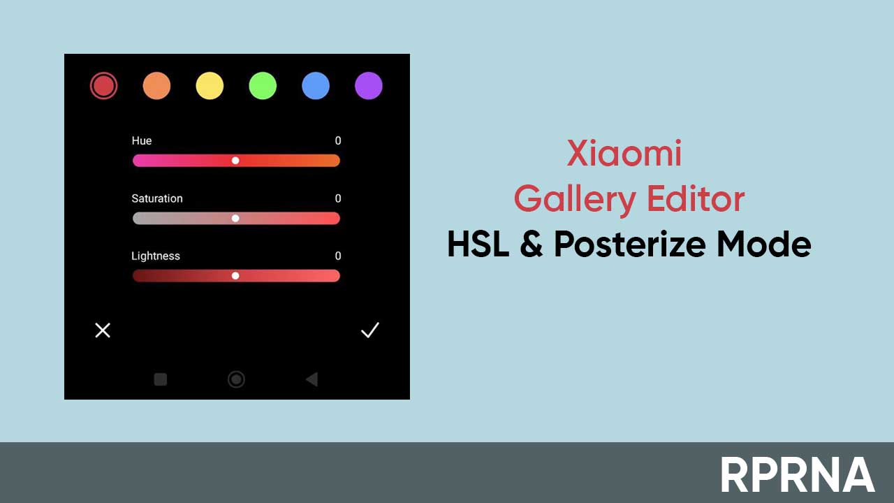 Xiaomi Gallery Editor HSL Posterize Mode