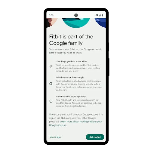 Fitbit Google account