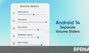 Android 14 volume sliders