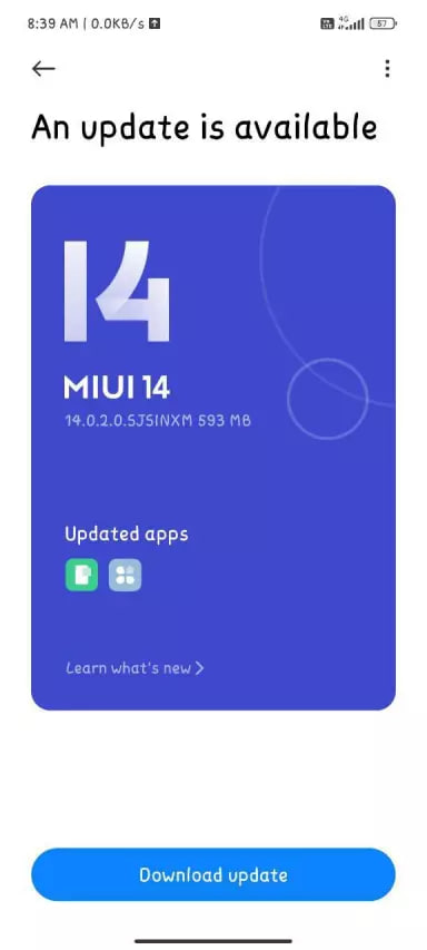 Xiaomi Mi 10i MIUI 14 update