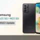 Samsung Galaxy A23 M23 April 2023 update