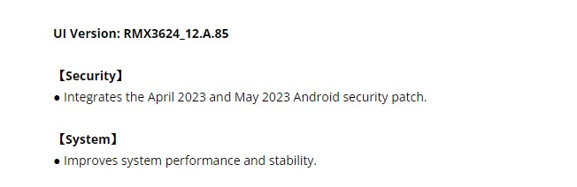 Realme 10 Pro+ C33 May 2023 update