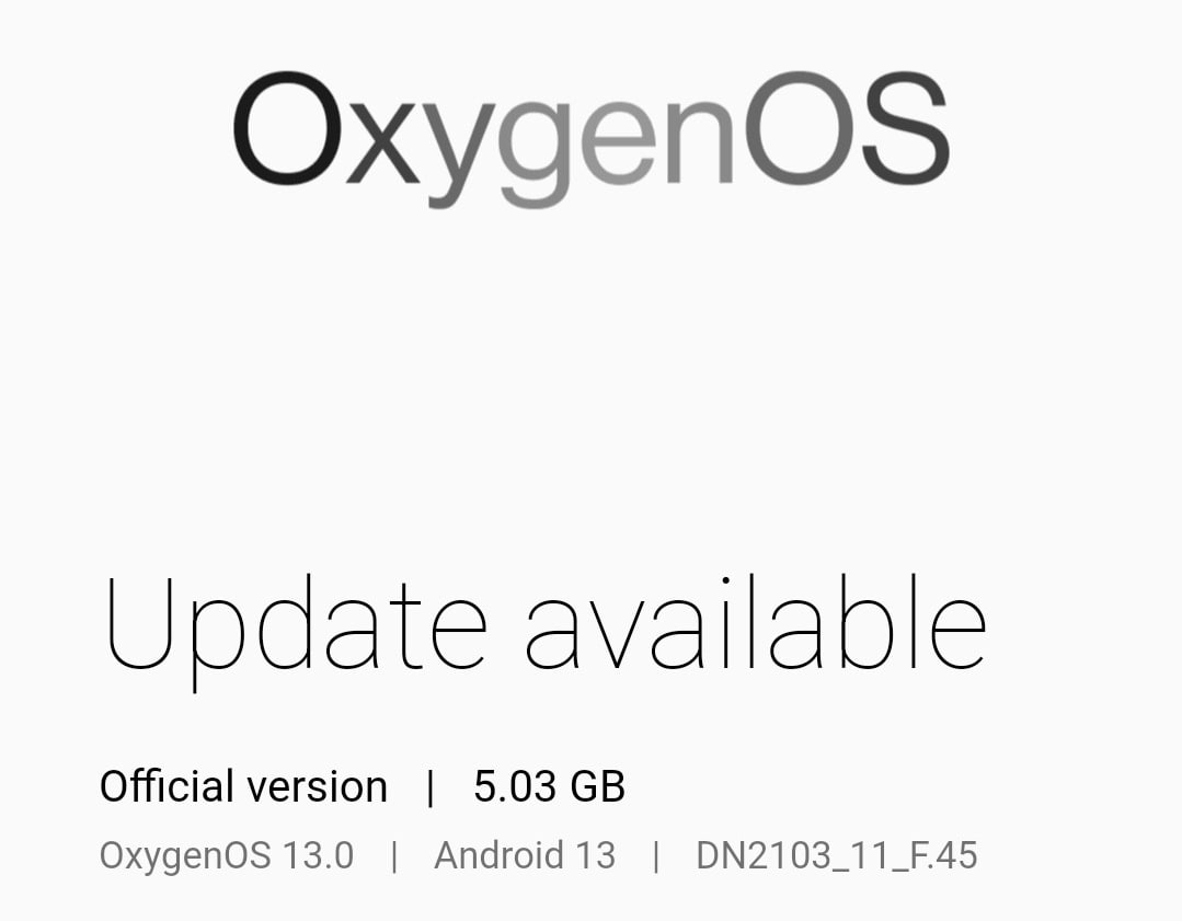 OxygenOS large update package