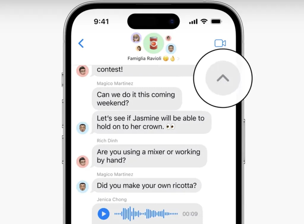 Android 14 iOS messaging features