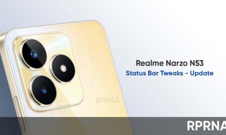 Realme Narzo N53 Status bar update