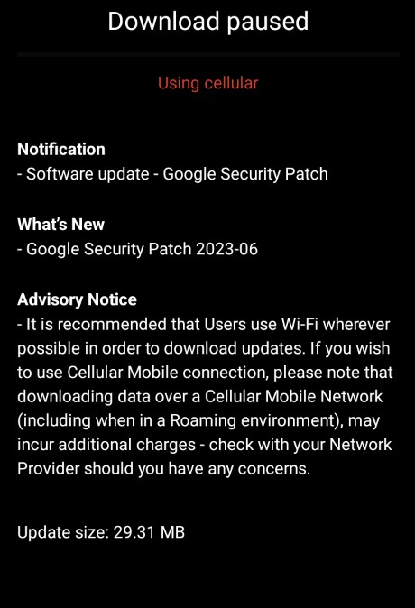 Nokia 3.4 June 2023 patch