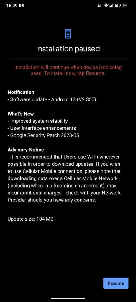 Nokia X30 June 2023 update