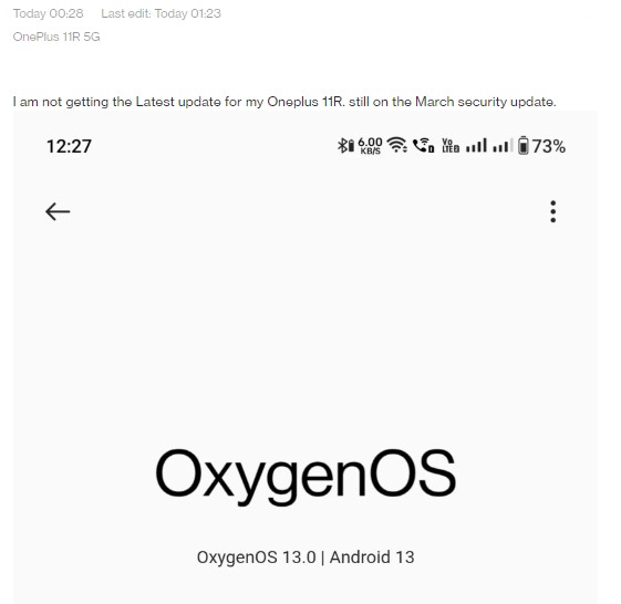 OxygenOS 13.1 OnePlus 11R