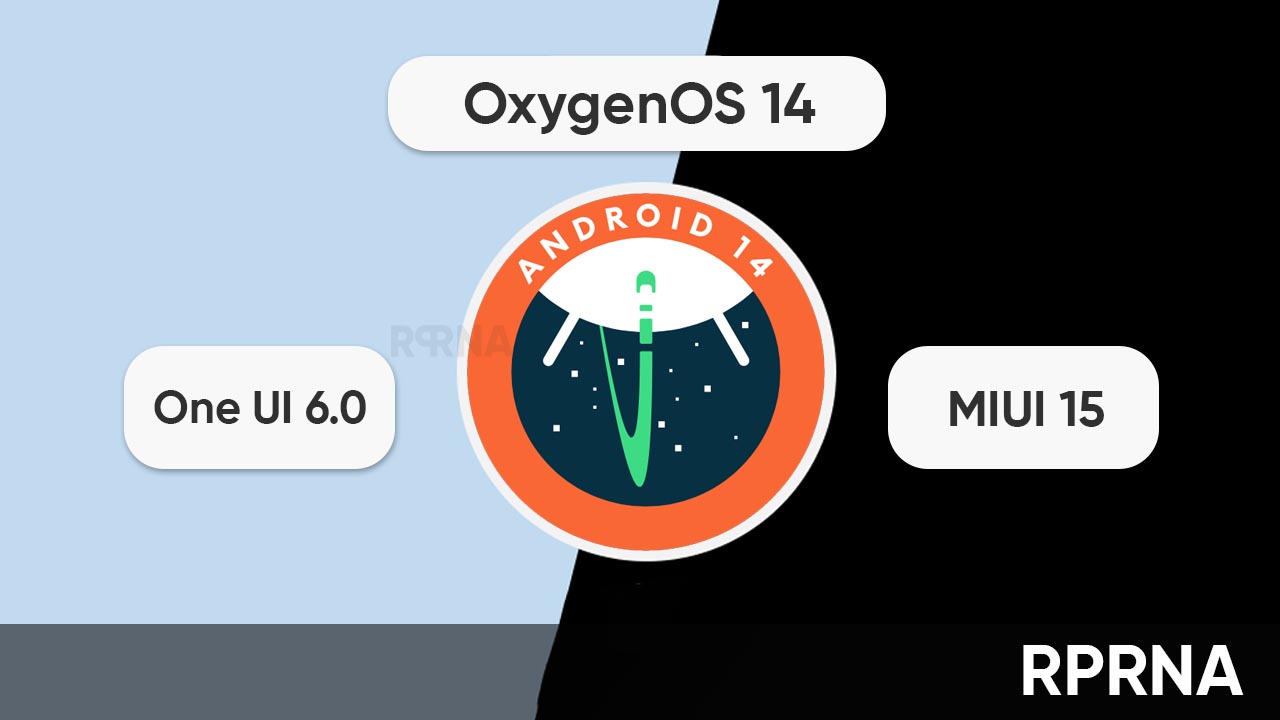 OxygenOS 14 One UI 6 MIUI 15