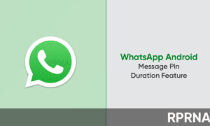 WhatsApp message pin duration