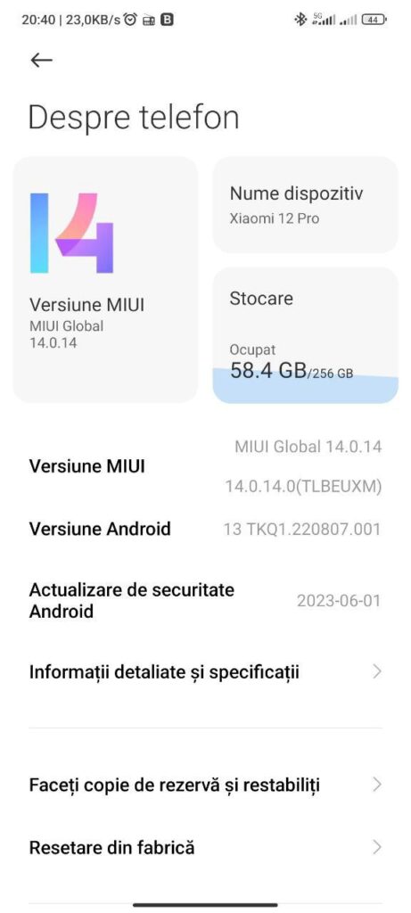 Xiaomi 12 Pro MIUI 14 Europe