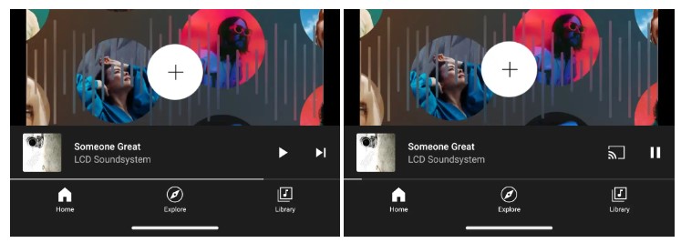 YouTube Music mini-player