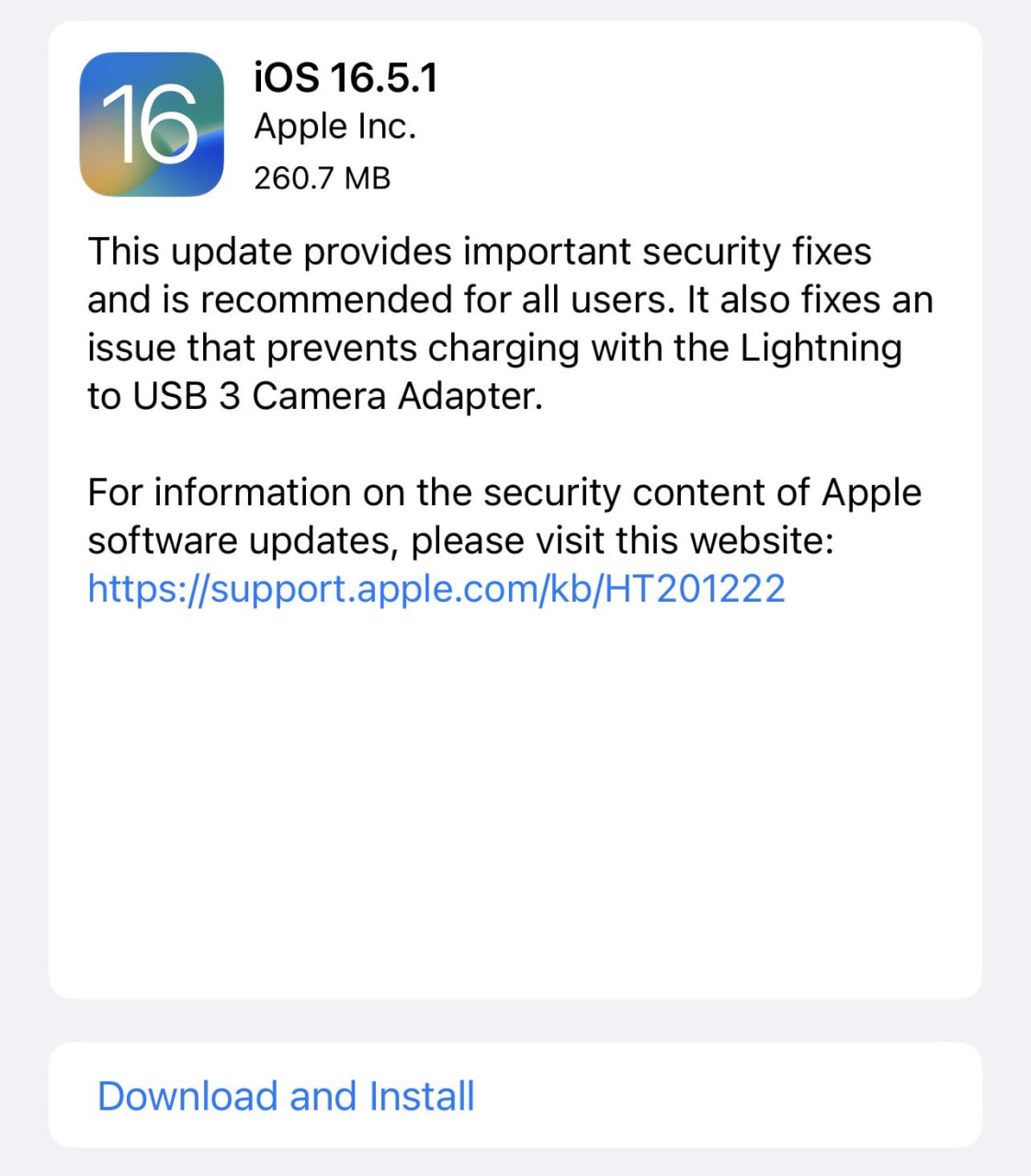 Apple iOS 16.5.1 macOS 13.4.1