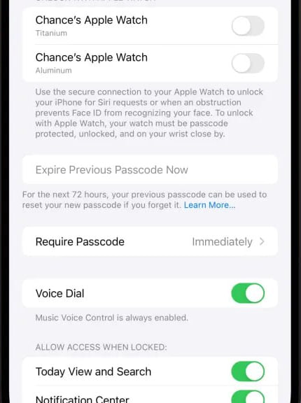 Apple iOS 17 passcode changes