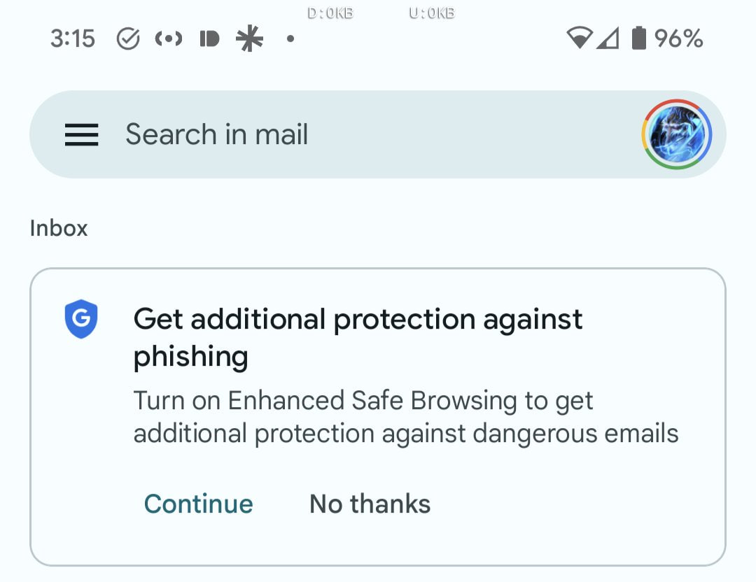 Gmail Enhanced Safe Browsing