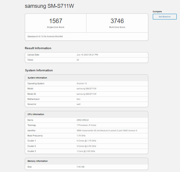 Galaxy S23 FE Snapdragon variant countries