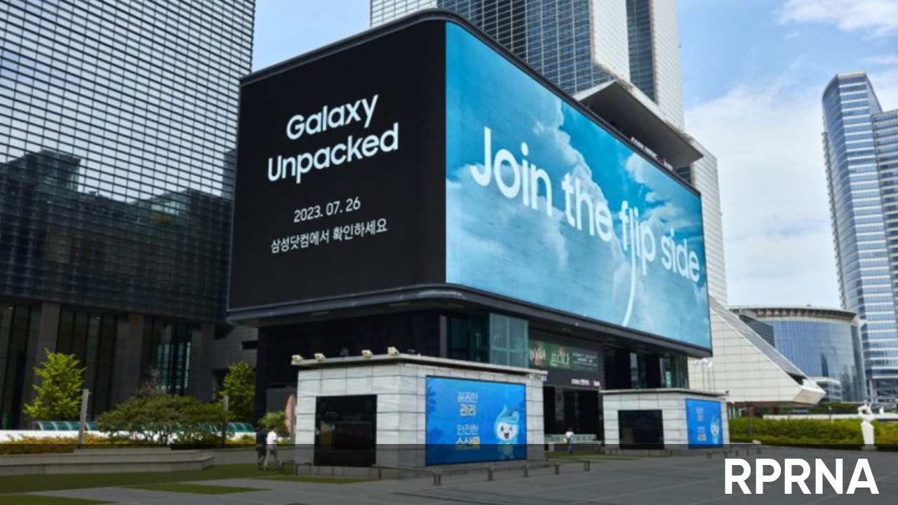 Samsung outdoor Galaxy Unpacked event