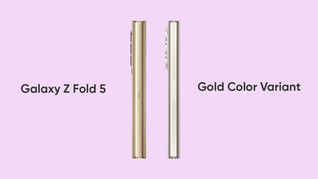 Samsung Galaxy Z Fold 5 gold color