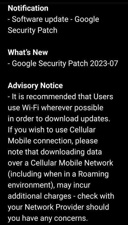 Nokia X30 July 2023 patch