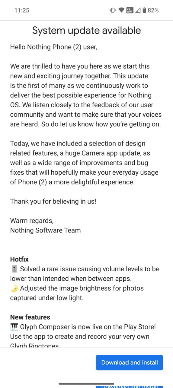Nothing Phone 2 improvements update