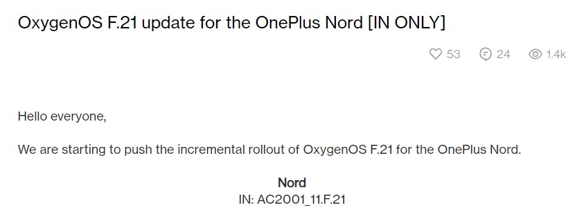 OnePlus Nord July 2023 patch