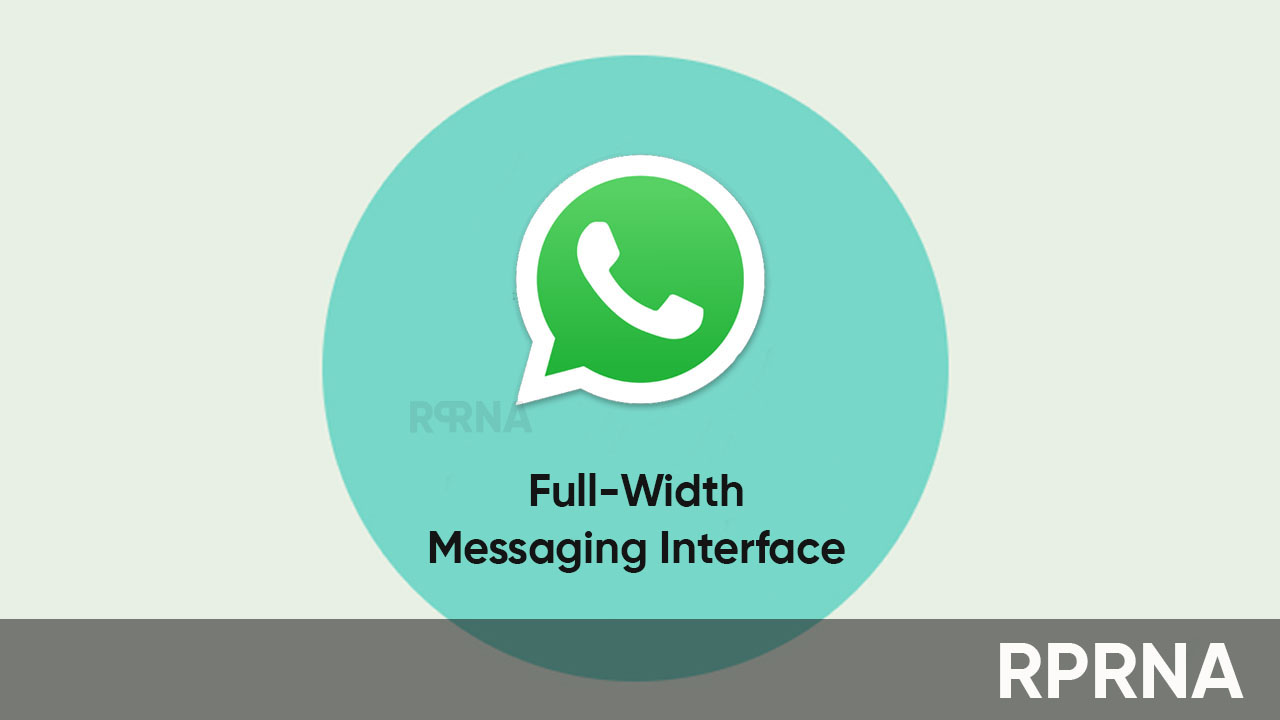 WhatsApp full-width messaging interface