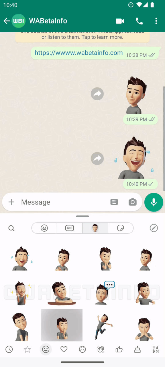 WhatsApp animated avatar pack