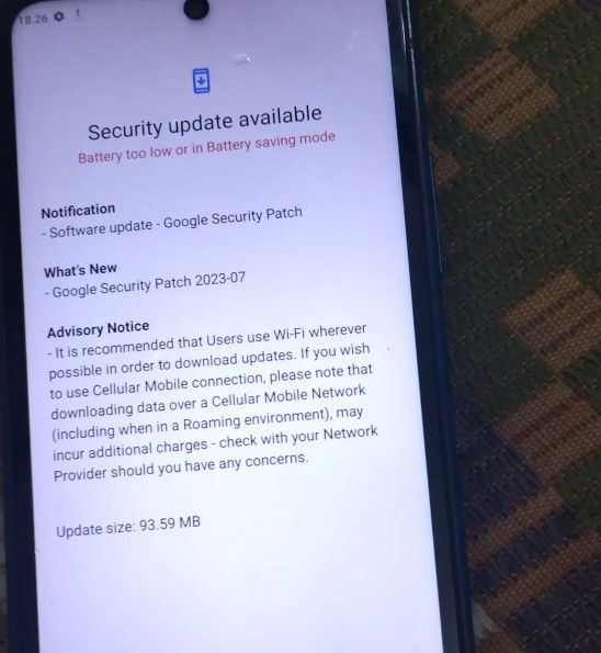 Nokia XR20 July 2023 security patch