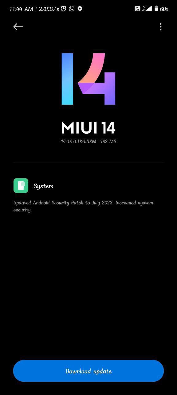 Xiaomi Mi 11x July 2023 update