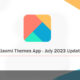 Xiaomi Themes July 2023 update