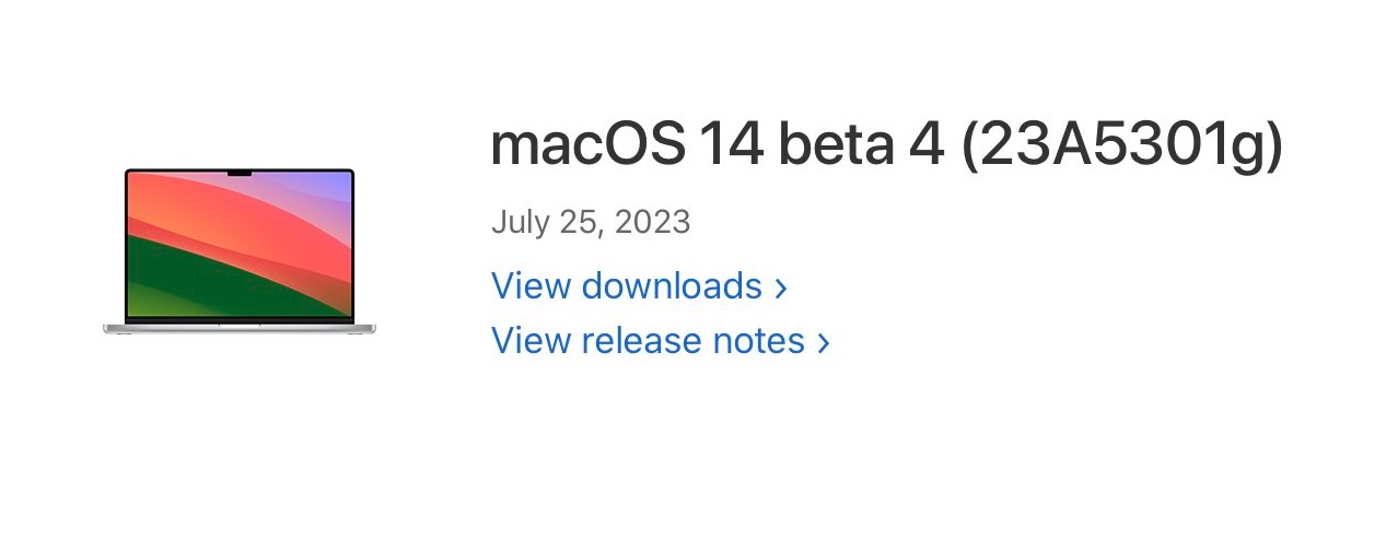 Apple macOS 14 beta 4
