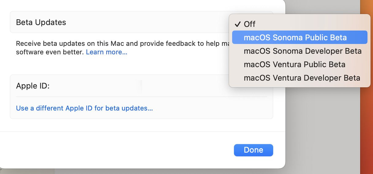 Apple macOS 14 public beta