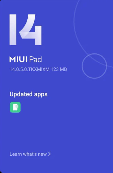 Xiaomi Pad 5 July 2023 update