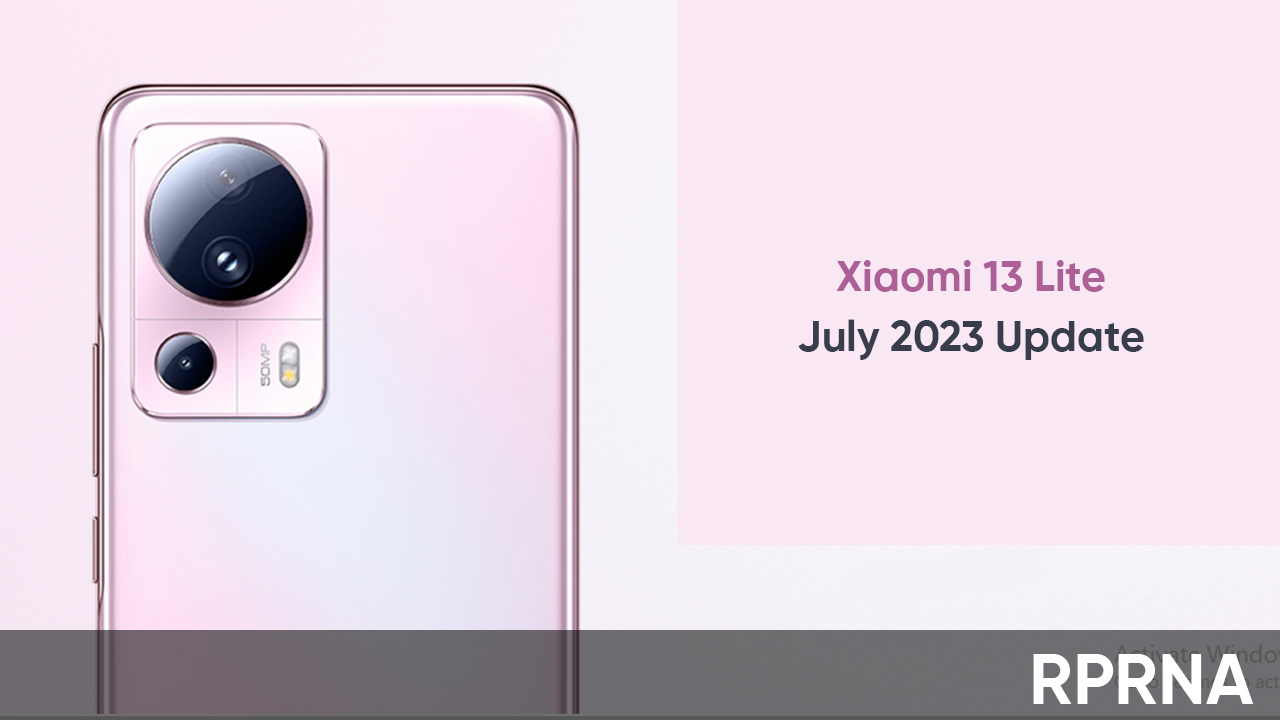 Xiaomi 13 Lite July 2023 update