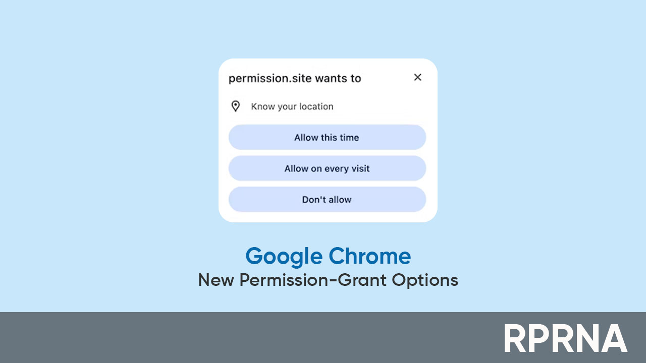 Google Chrome Allow this time option