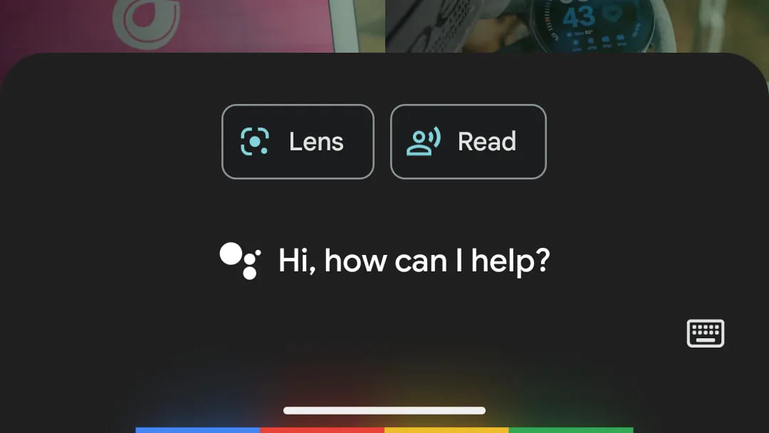 Google Assistant lens-powered search screen