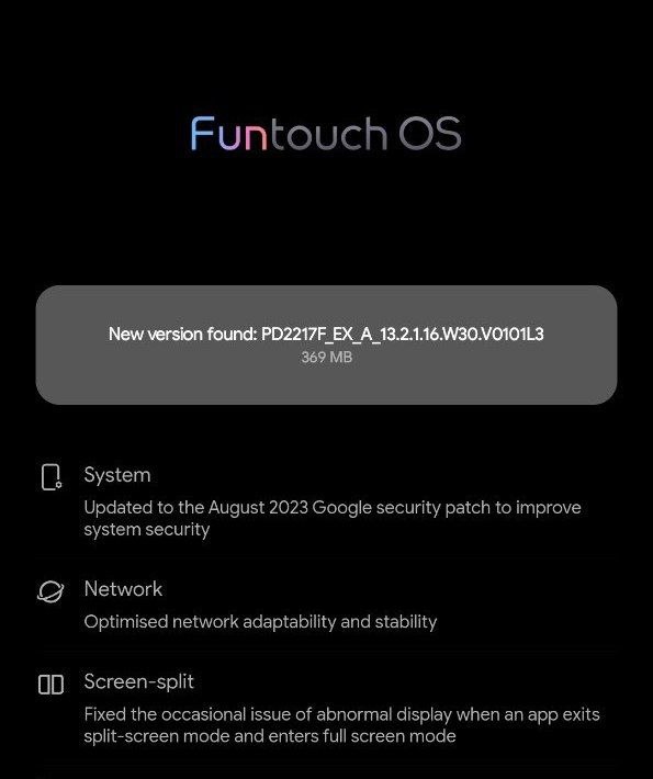 Vivo iQOO 9T August 2023 update