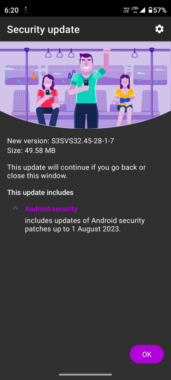 Motorola G72 August 2023 patch