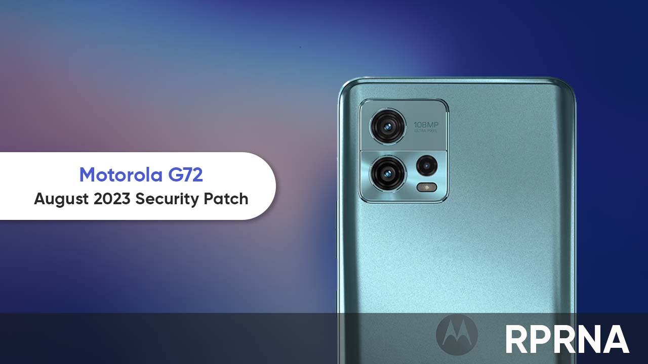 Motorola G72 August 2023 patch